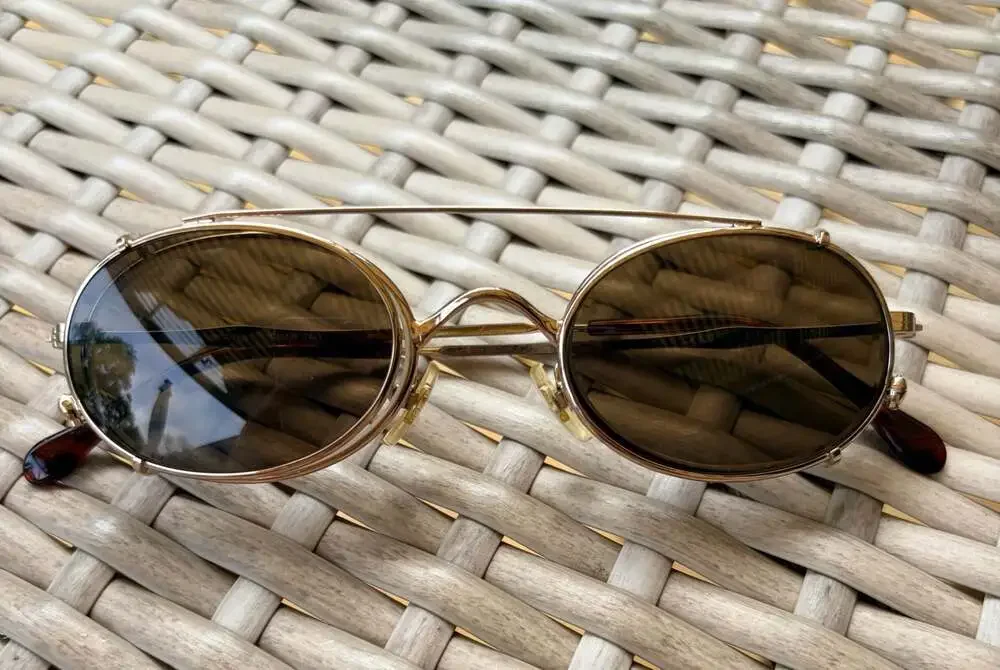 Calvin Klein CK 130 51C 145  Round Prescription Eyeglasses/ Sunclip Sunglasses